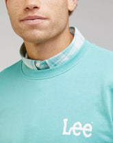 Lee Wobbly SWS Męska Bluza Klasyczna Logo L81MFW41 112330663